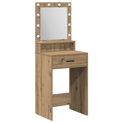Sminkbord med LED-lampor Artisan Ek 50x41x135 cm