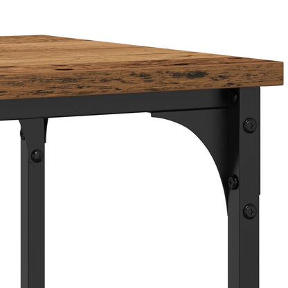 Konsolbord Gammalt Trä 100x35x75 cm Konstruerat Trä och Stål