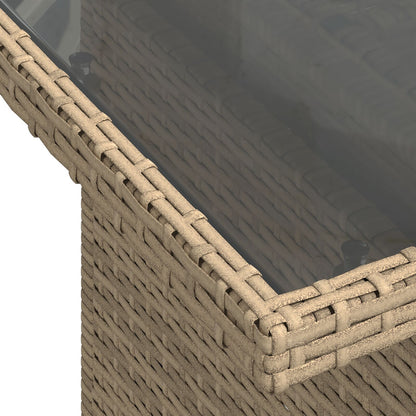 10 Delars Trädgårdsoffset med Kuddar Beige Poly Rattan