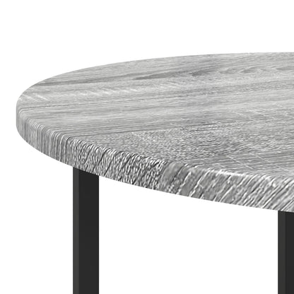 Sidobord 2 st Grå Sonoma Trä och Metall
