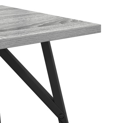 Sidobord 2 st Grå Sonoma, konstruerat trä och metall