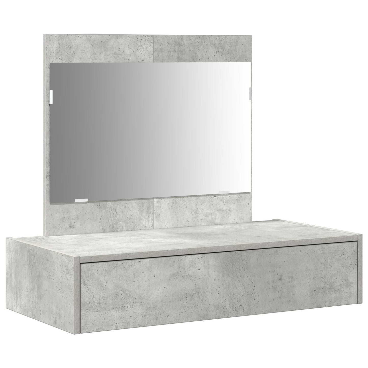 Väggmonterat sminkbord Betonggrå 83x40x70 cm