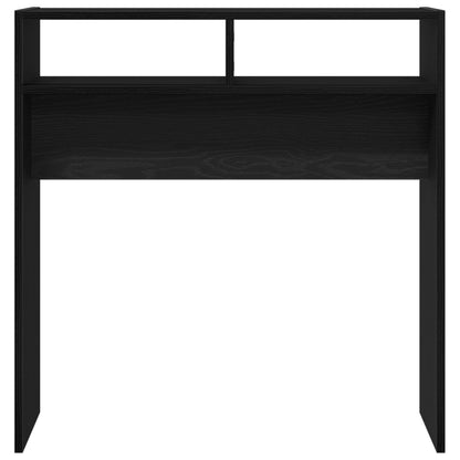 Svart Ek Konsolbord - 78x30x80 cm - Tillverkat av konstruerat trä