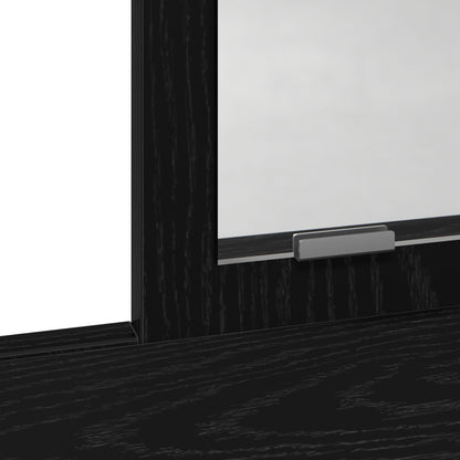 Sminkbord Svart ek MDF och glas 79 x 41 x 140 cm Sminkbord