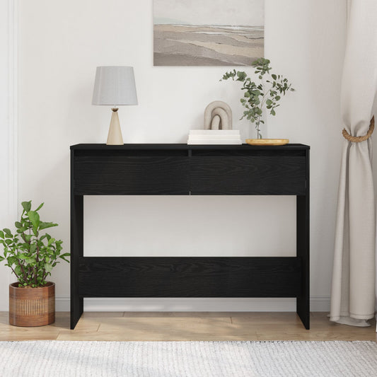 Svart Ek Console Table - 100x35x76.5 cm - Konstruerat Trä