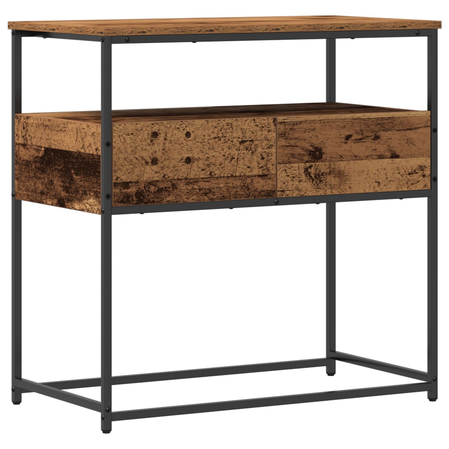 Konsolbord Gammalt Trä 75x40x75 cm Konstruerad Trä och Stål