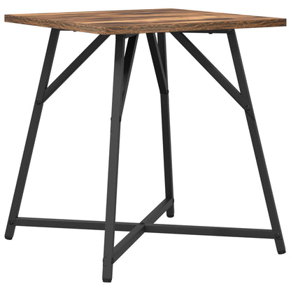 Sidobord 2 st Rökig Ek Gjort av Trä och Metall