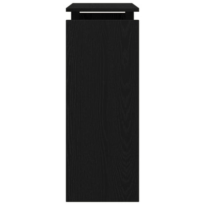 Konsolbord Svart Ek 80x30x80 cm Ingenjörsträ