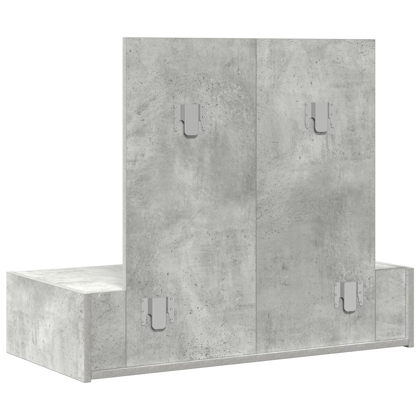 Väggmonterat sminkbord Betonggrå 83x40x70 cm