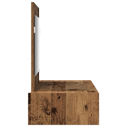 Väggmonterat Sminkbord Gammalt Trä 83x40x70 cm