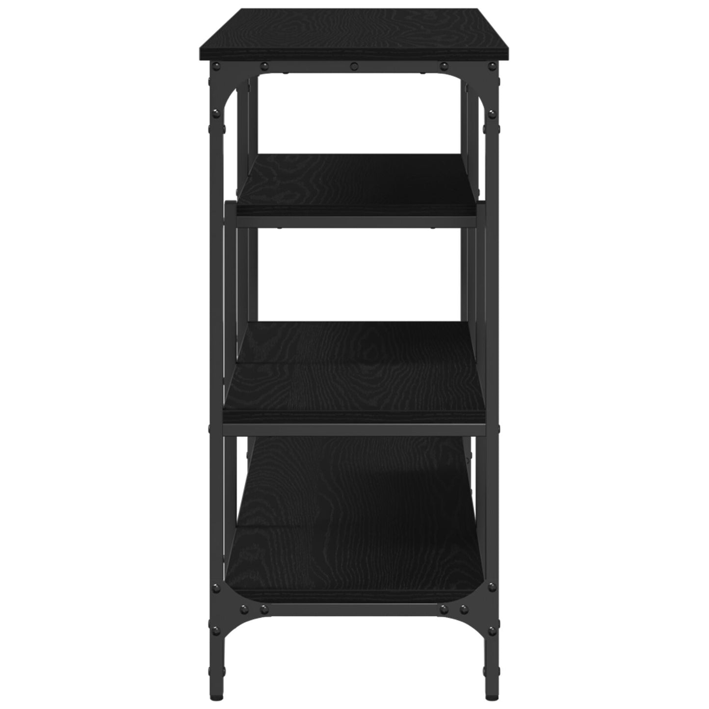 Konsolbord Svart Ek 100x35x75 cm Konstruerat trä och Stål
