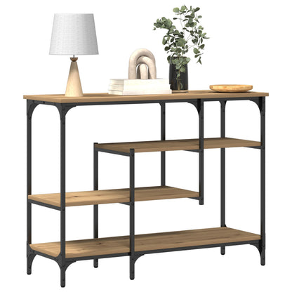 Konsolbord Artisan Ek 100x35x75 cm Konstruerat trä & Stål