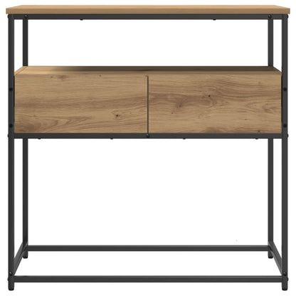 Console Table Artisan Oak 75x40x75 cm Konstruerat trä och stål