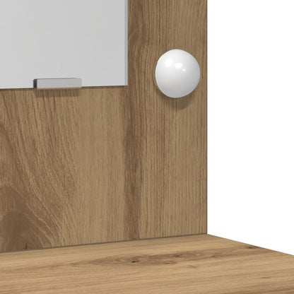 Sminkbord med LED-lampor Artisan-ek 78,5x41x135 cm