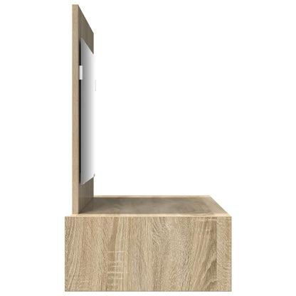 Väggmonterat Sminkbord Sonoma Ek 100x40x70 cm