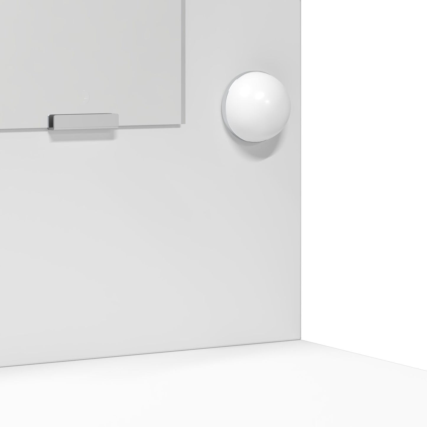 2-delat Sminkbord Set med LED Vitt Konstruerat Trä