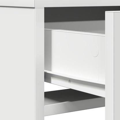 Sminkbord med LED-lampor Vit 50x41x135 cm