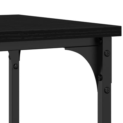 Konsolbord Svart Ek 100x35x75 cm Konstruerat trä och Stål