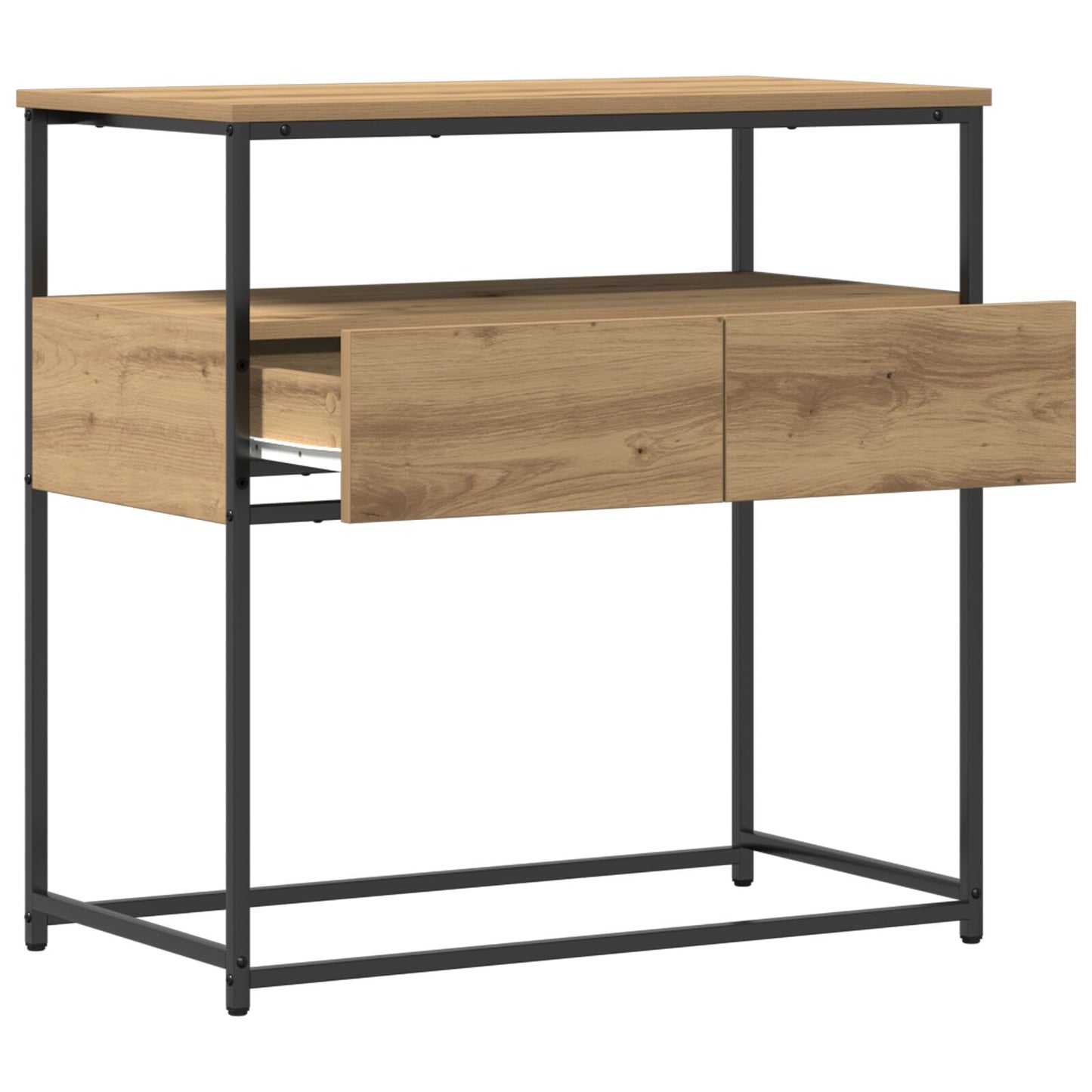 Console Table Artisan Oak 75x40x75 cm Konstruerat trä och stål