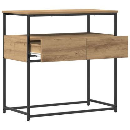 Console Table Artisan Oak 75x40x75 cm Konstruerat trä och stål