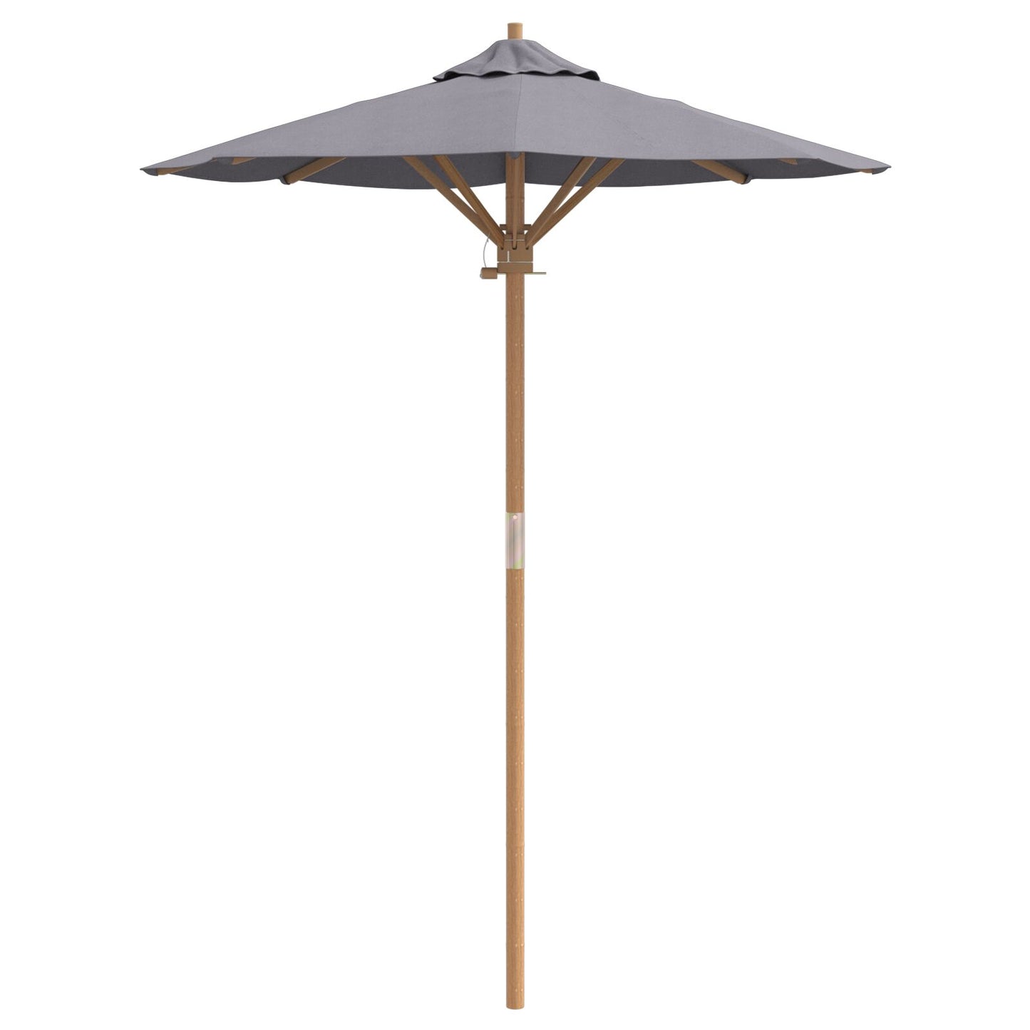 Trädgårdsparaply Mörkgrå 150x210 cm Bambu