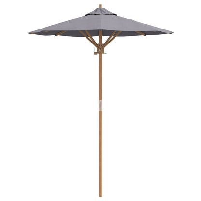 Trädgårdsparaply Mörkgrå 150x210 cm Bambu