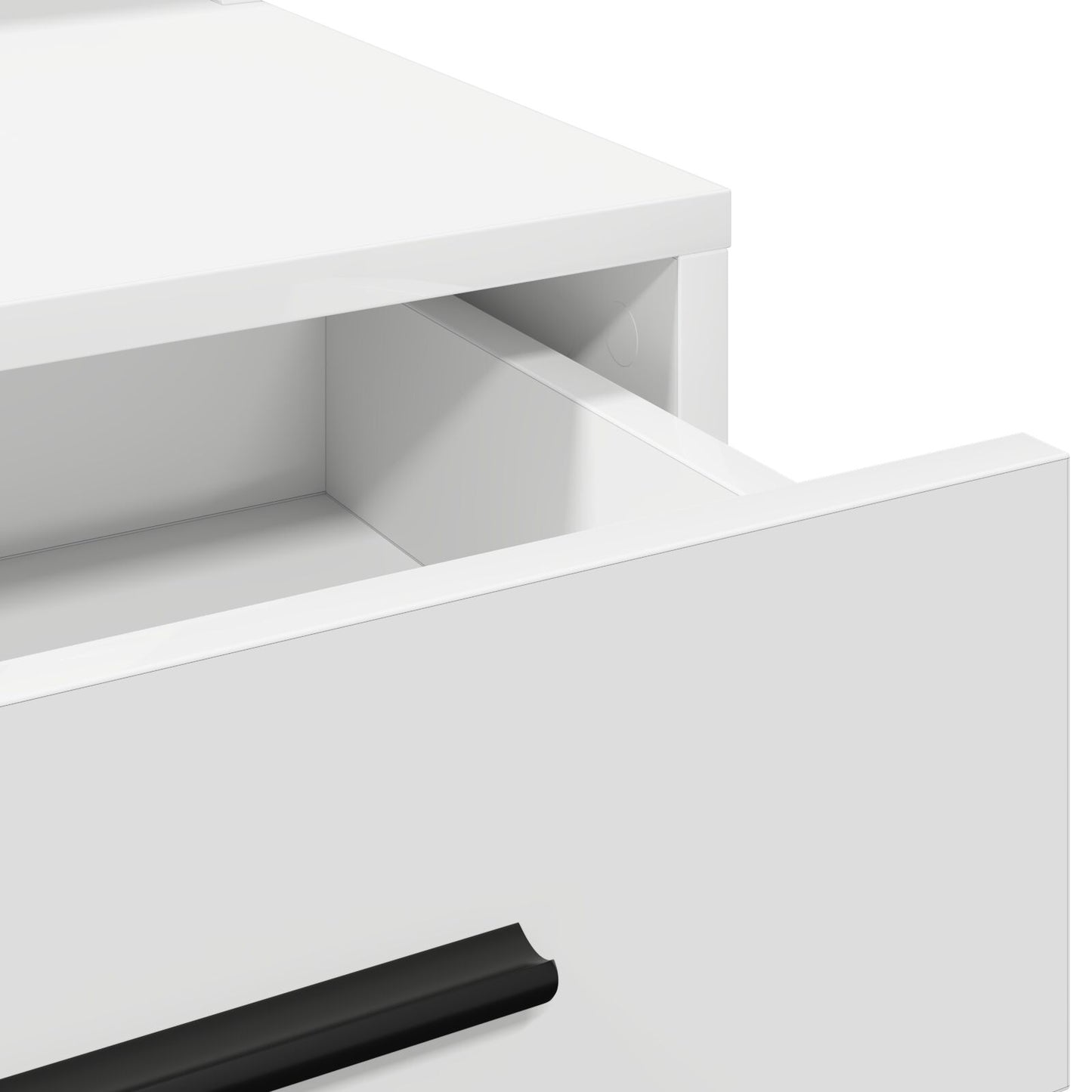 Sminkbord med LED-lampor, Vit, 79x41x135 cm