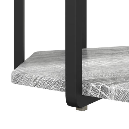 Sidobord 2 st Grå Sonoma, tillverkat av trä och metall
