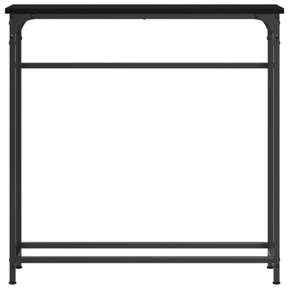 Konsolbord Svart ek Järnram, MDF-top Kompakt Hållbar Sidobord